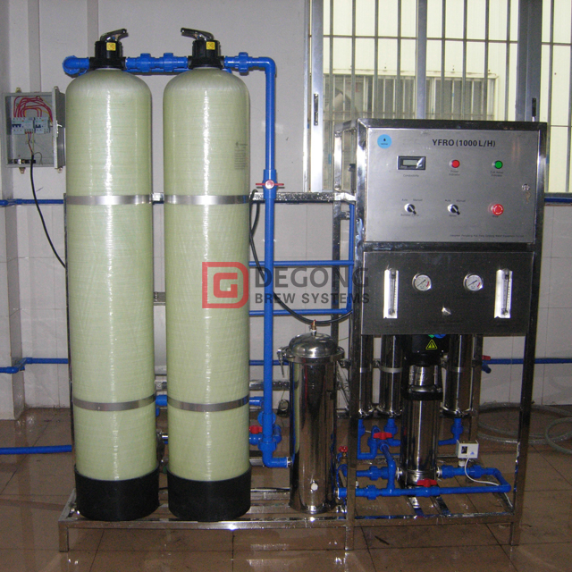 1000LPH Stal nierdzewna RO Uzdatnianie wody System odwróconej osmozy / Oczyszczacz wody do warzenia piwa