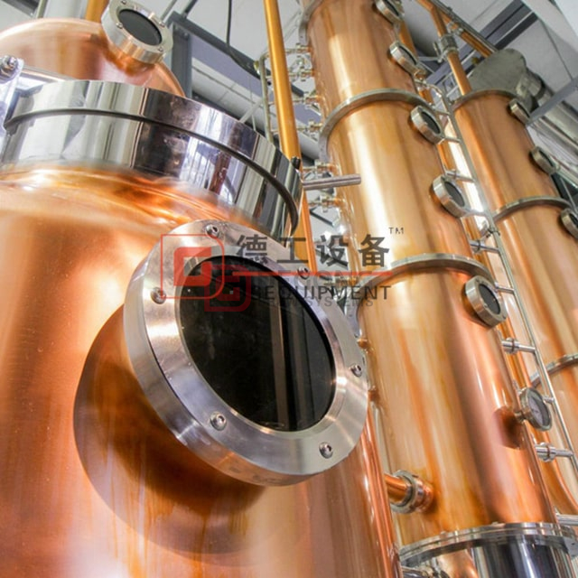 Gorzelnia destylacyjna pod klucz z czerwonej miedzi o pojemności 1000 l do wódki, ginu, whisky, brandy, rumu