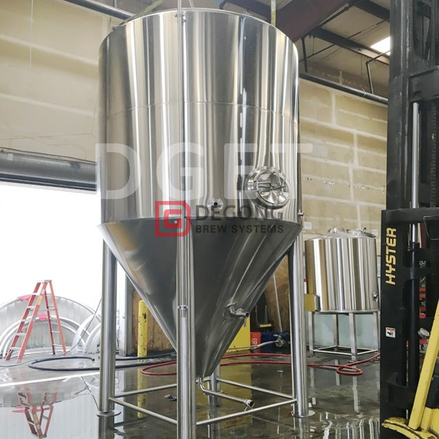 2000L Konfigurowalny właz boczny Stożkowy zbiornik ze stali nierdzewnej do fermentacji ciśnieniowej izobarycznej-Unitank