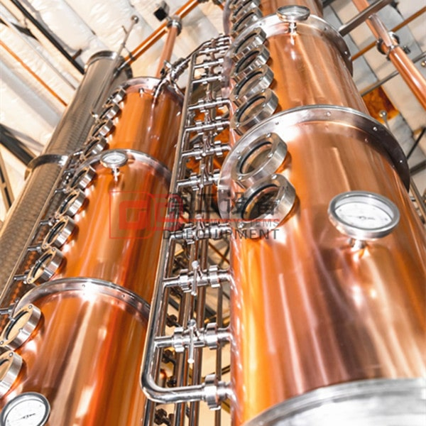 Gorzelnia destylacyjna pod klucz z czerwonej miedzi o pojemności 1000 l do wódki, ginu, whisky, brandy, rumu